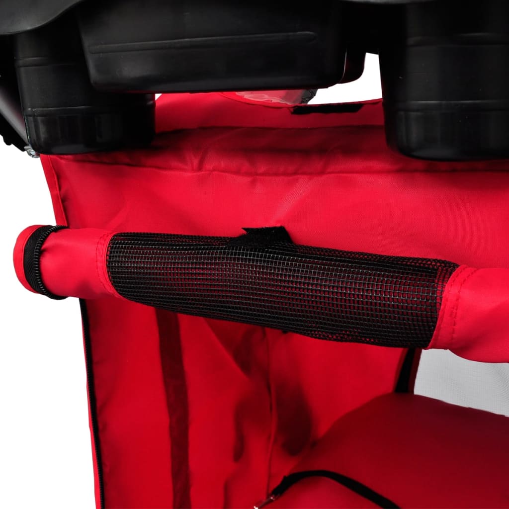 NNEVL Pet Stroller Travel Carrier Red Folding-4