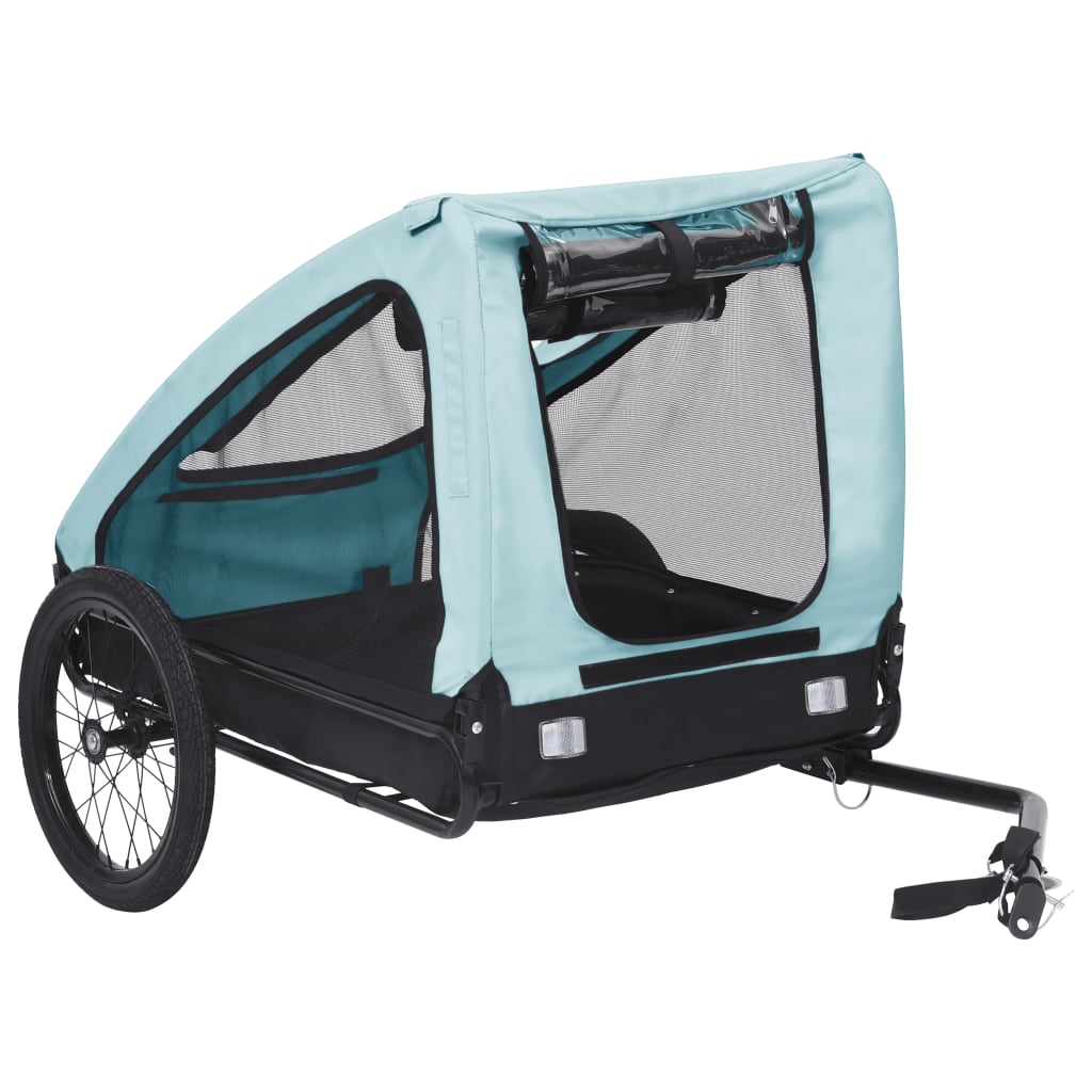 NNEVL Pet Trailer Blue and Black-1