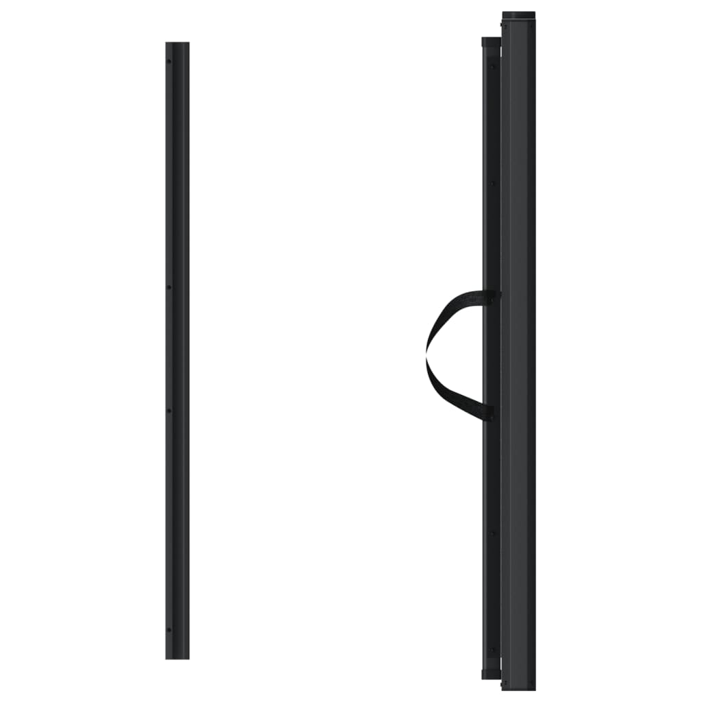 NNEVL Retractable Pet Gate Black 117.5x125 cm-3