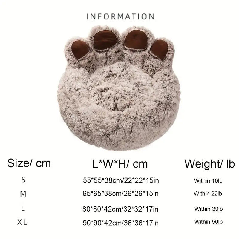 NNETM Cuddly Cute Bear Paw Shape Pet Sofa-1