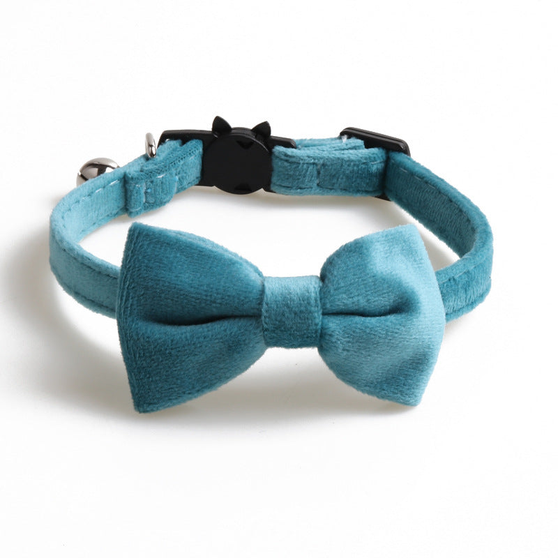 Bowknot Velvet Pet Collar