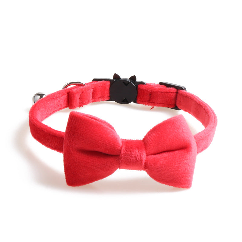Bowknot Velvet Pet Collar