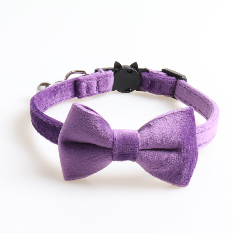 Bowknot Velvet Pet Collar