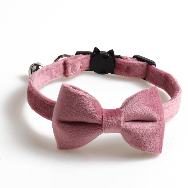 Bowknot Velvet Pet Collar