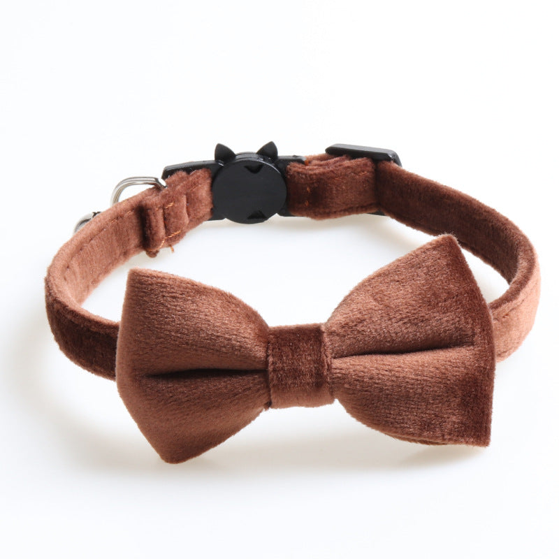 Bowknot Velvet Pet Collar