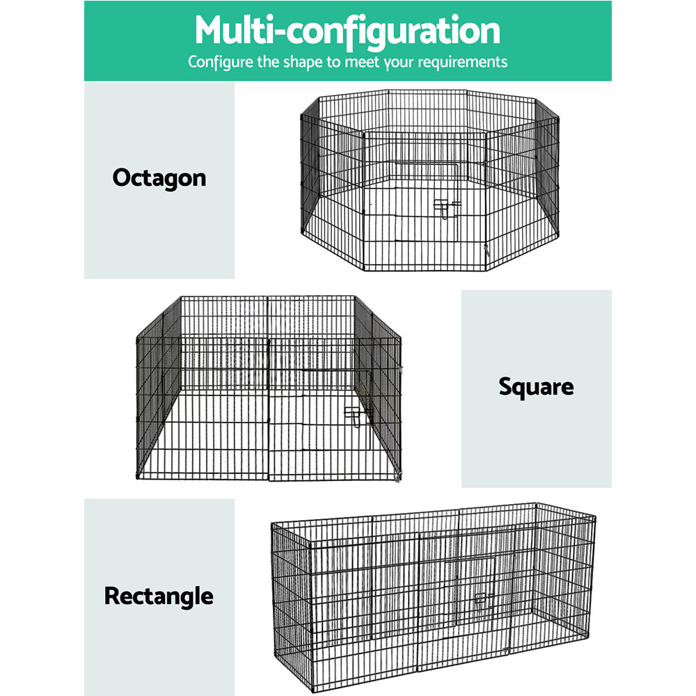 NNEDSZ 30 8 Panel Pet Dog Playpen Puppy Exercise Cage Enclosure Play Pen Fence-2