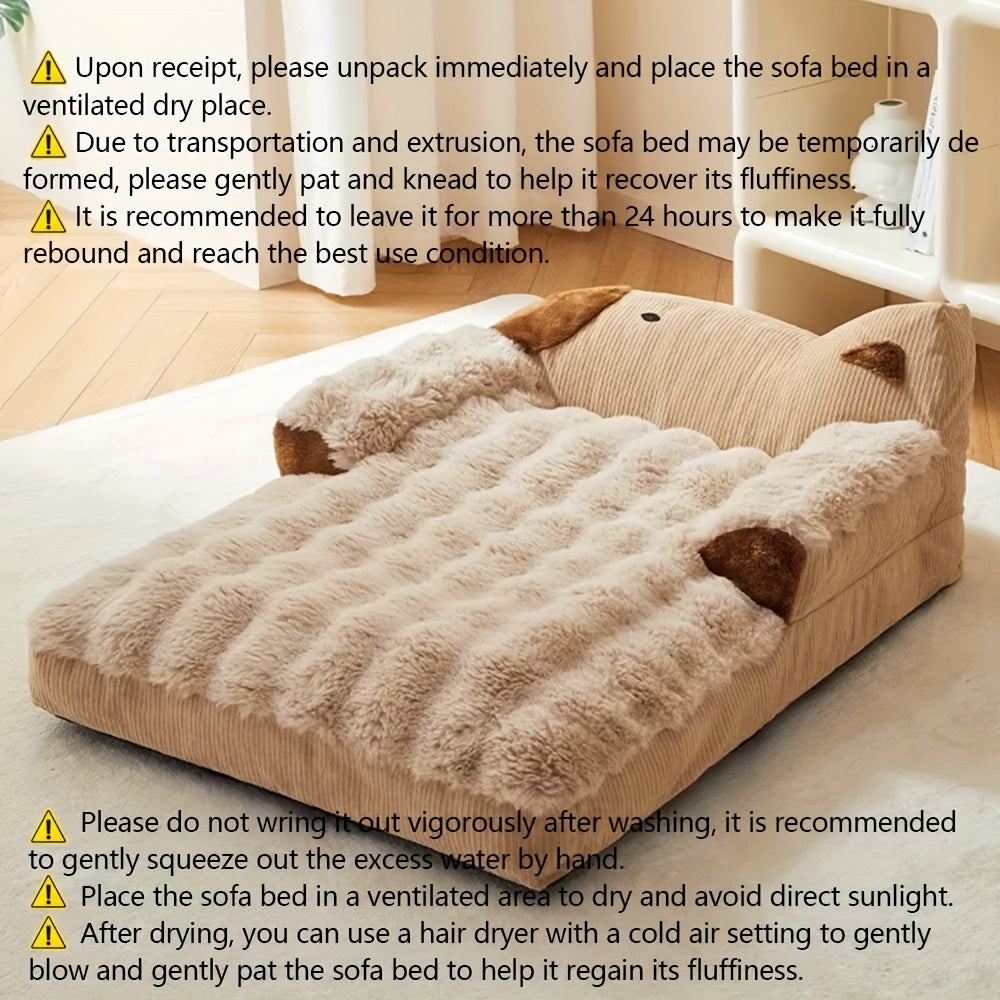 NNETM Soft Indoor Pet Couch for Dogs and Cats-4