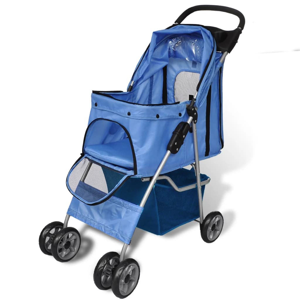 NNEVL Pet Stroller Travel Carrier Blue Folding-1
