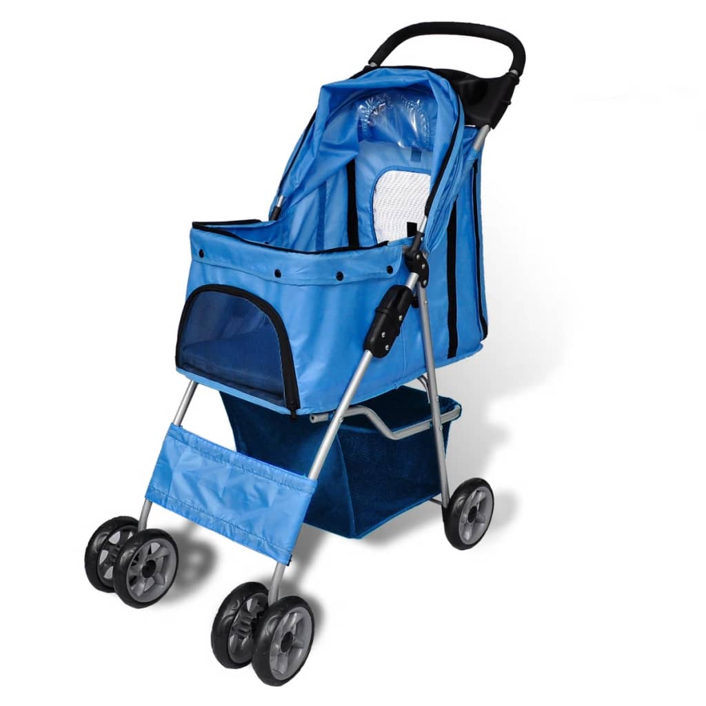 NNEVL Pet Stroller Travel Carrier Blue Folding-2