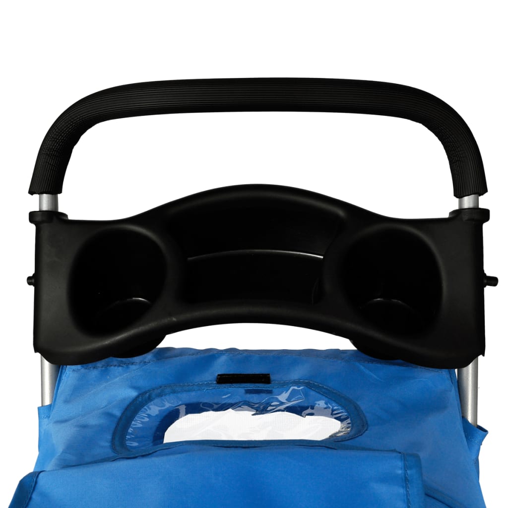 NNEVL Pet Stroller Travel Carrier Blue Folding-3