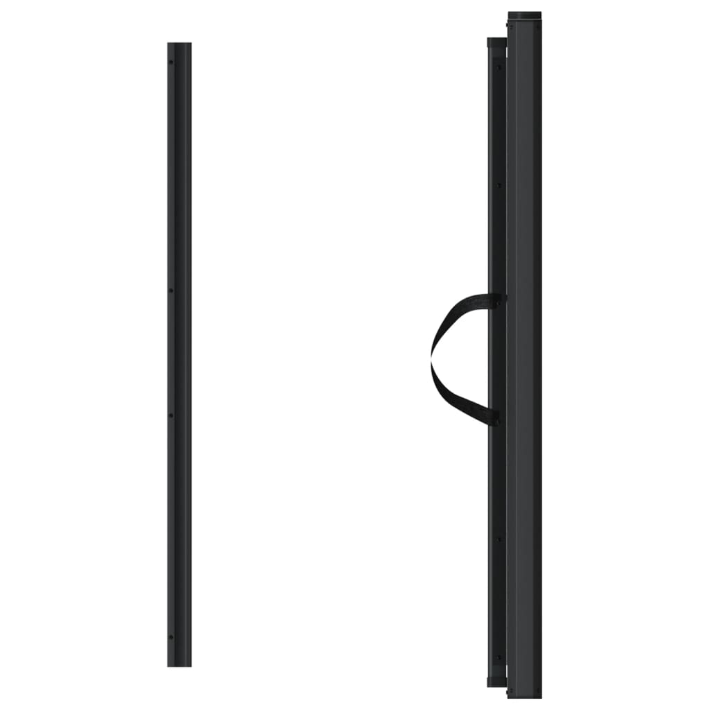 NNEVL Retractable Pet Gate Black 82.5x125 cm-3