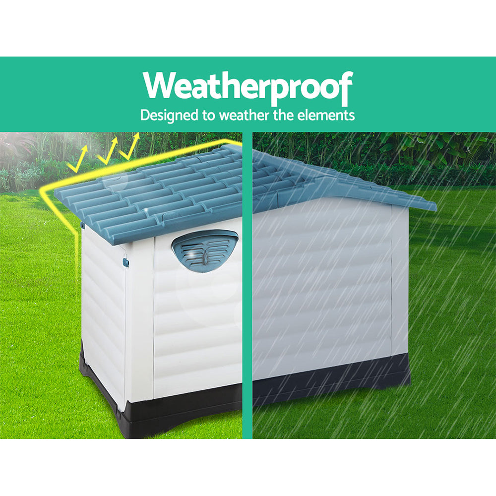 NNEDSZ Weatherproof Pet Kennel - Blue-2