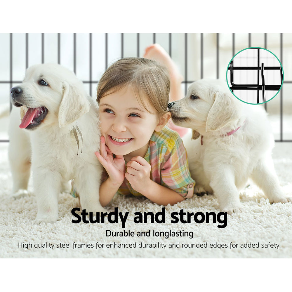 NNEDSZ 30 8 Panel Pet Dog Playpen Puppy Exercise Cage Enclosure Play Pen Fence-1