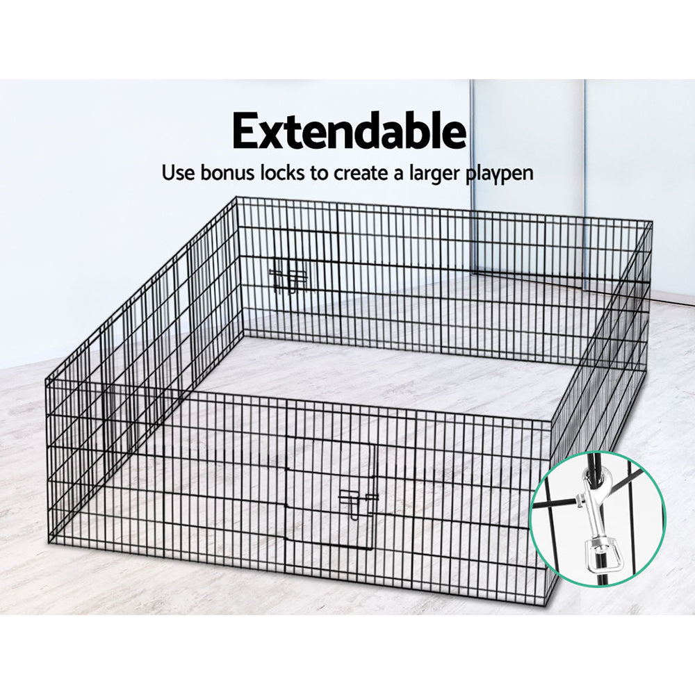 NNEDSZ 30 8 Panel Pet Dog Playpen Puppy Exercise Cage Enclosure Play Pen Fence-4