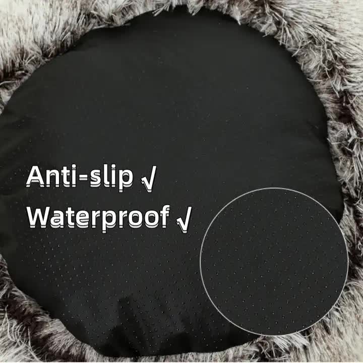 NNEDSZ Cozy Pink Plush Hooded Pet Bed - Ultra Soft Long Fur Cave Bed for Small Pets 40cm-2