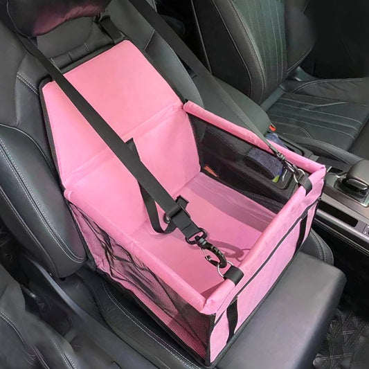NNEDSZ Pink Portable Pet Car Seat for Dogs and Cats - Adjustable Car Seat Cover, Pet Travel Car Carrier with Safety Belt-0
