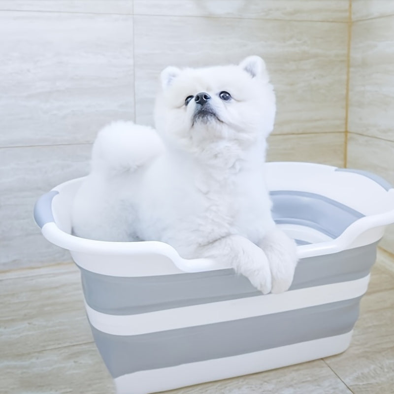NNETM Foldable Pet Bathtub Large Capacity Dog Cleaning Bucket-4