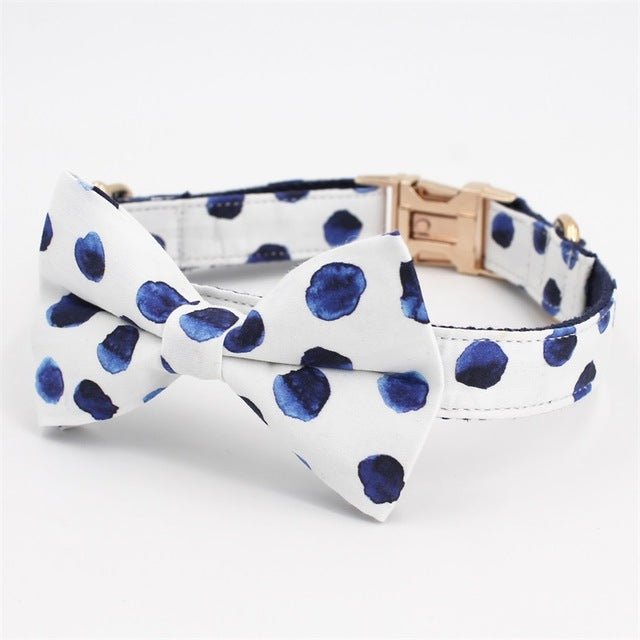 Polka Dot Bow Collar & Lead Set