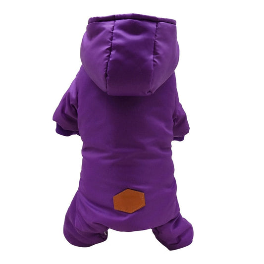 New Winter Dog Clothes  S-XXL Soft Fleece Dog Jumpsuit Small Puppy Coat Pet Outfits 4-legged Windproof Warm Dog Hoodie Clothing-0