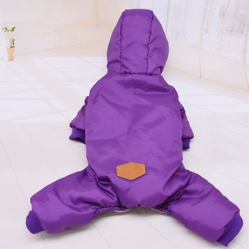 New Winter Dog Clothes  S-XXL Soft Fleece Dog Jumpsuit Small Puppy Coat Pet Outfits 4-legged Windproof Warm Dog Hoodie Clothing-2
